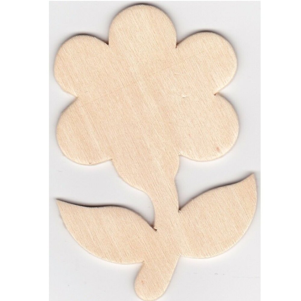 Crafters Square 10-Piece Die-Cut Wood Shapes LARGE FLOWER